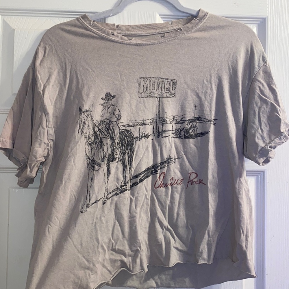 Distressed Western Tee